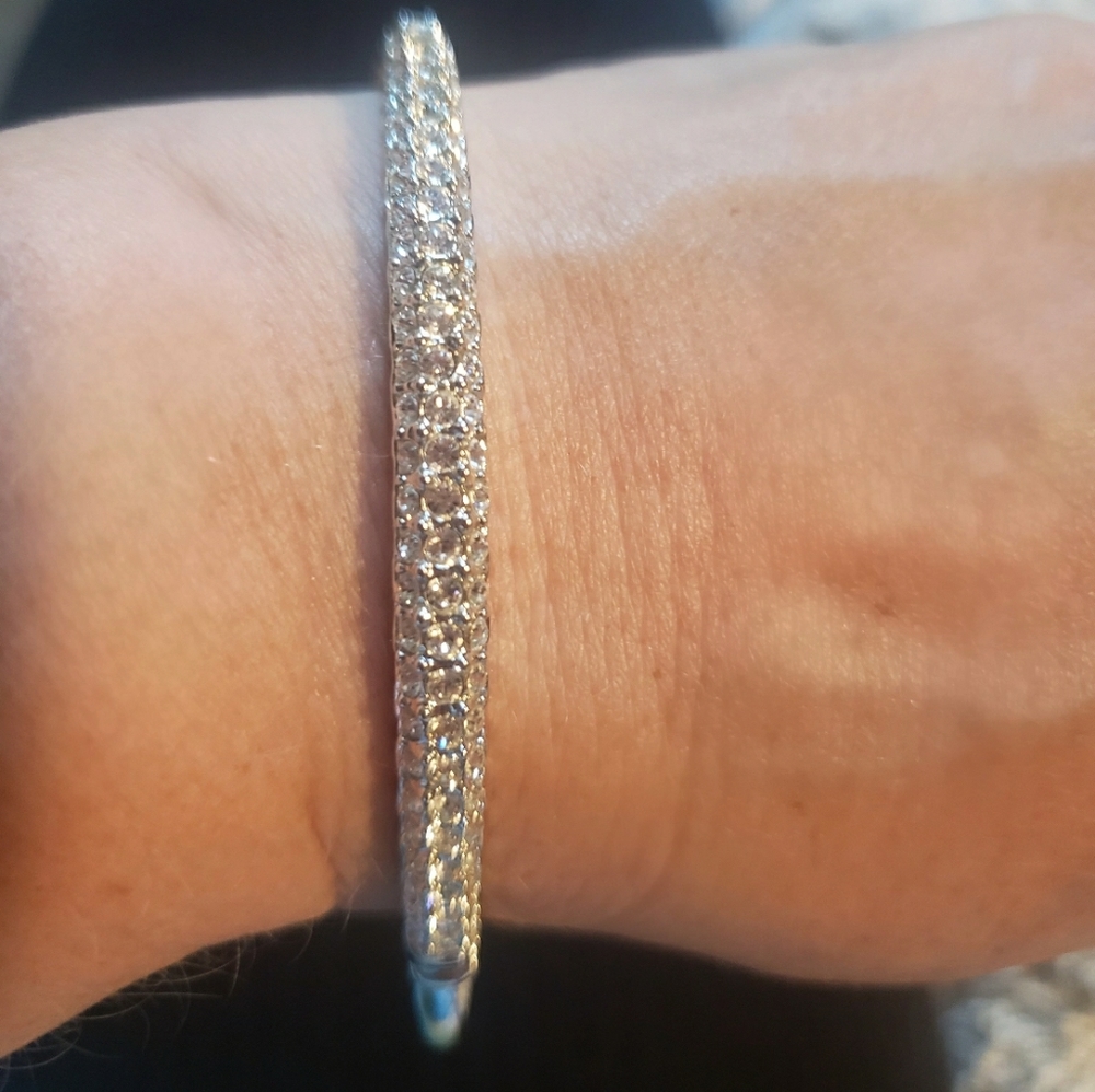 Nolan Miller Simulated diamond 3 row Pave bracelet